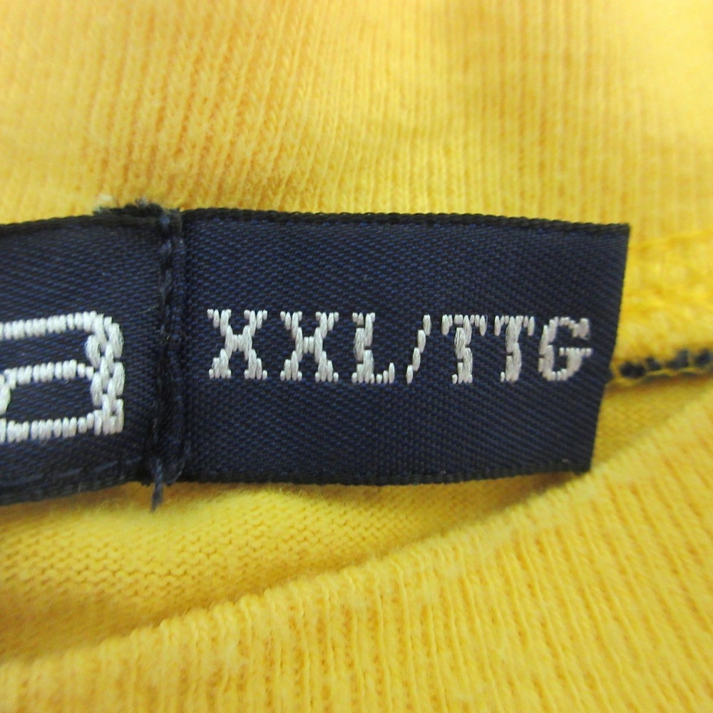Y2K Vintage Nautica Shirt Mens 2XL Yellow Calypso Bay Vertical Logo Made USA 90s - Picture 6 of 10